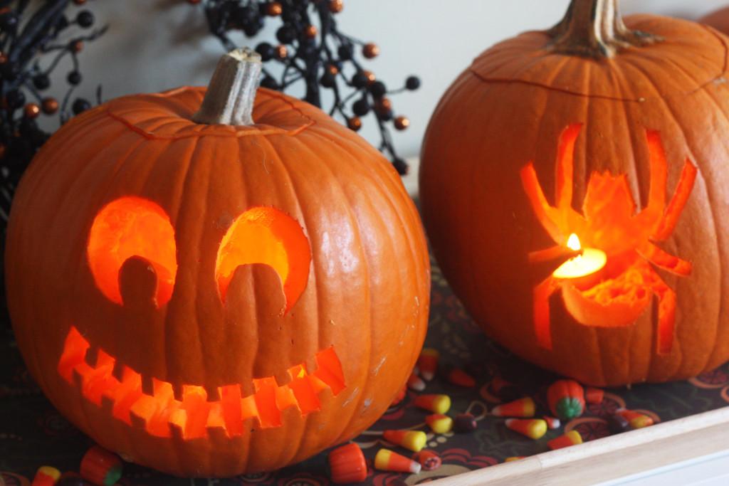 furniture-and-accessories-cool-diy-halloween-pumpkin-carving-design-in-cute-version-of-jack-o-lantern-and-awesome-spider-brought-you-more-amazing-cute-pumpkin-carvings-for-halloween-party-decoration